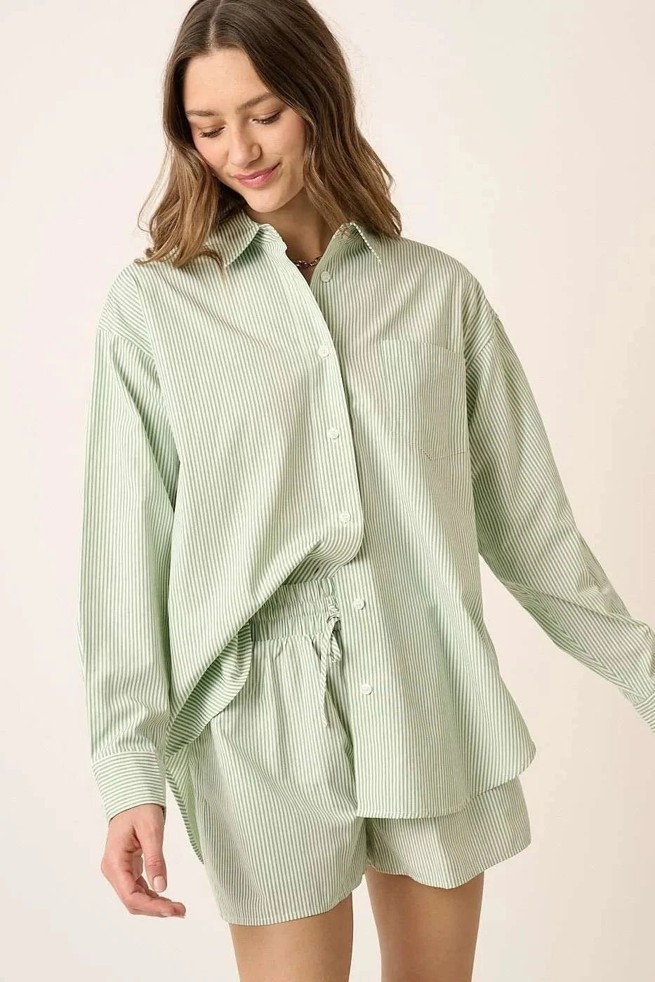 Mittoshop Striped Shirt and Shorts Set - ShalayeFashion