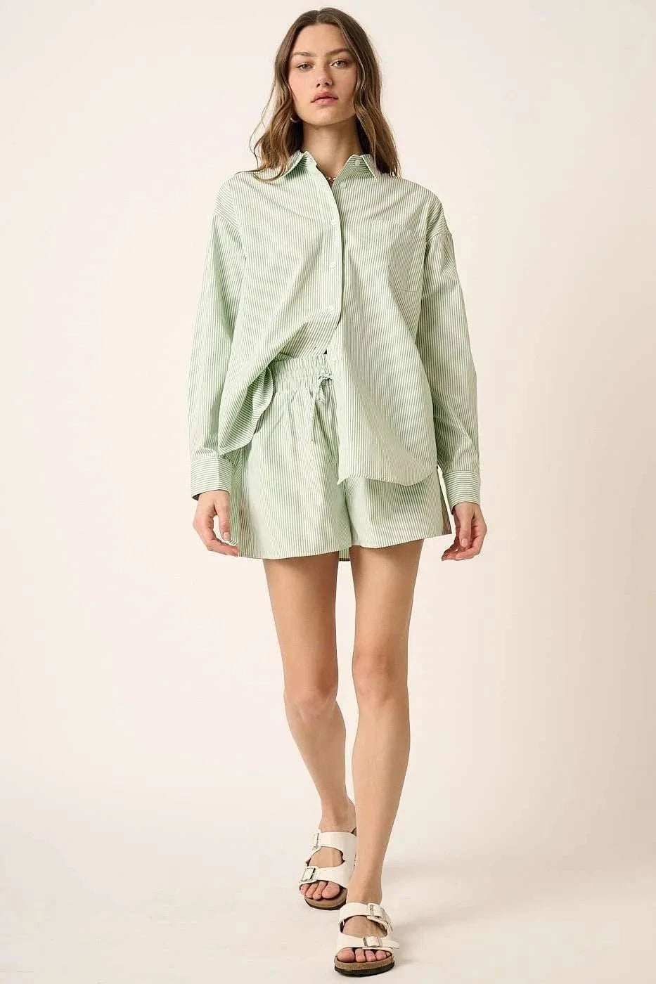 Mittoshop Striped Shirt and Shorts Set - ShalayeFashion