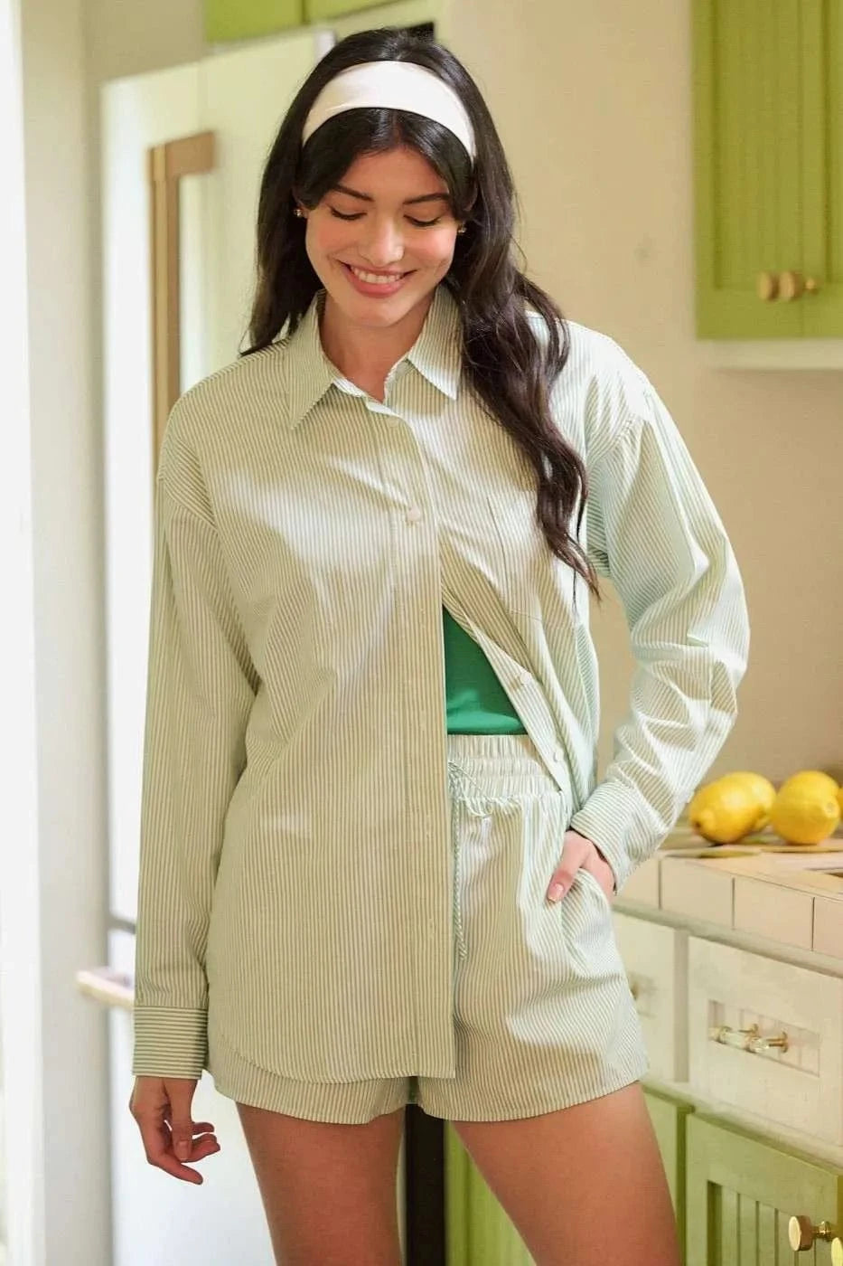 Mittoshop Striped Shirt and Shorts Set - ShalayeFashion