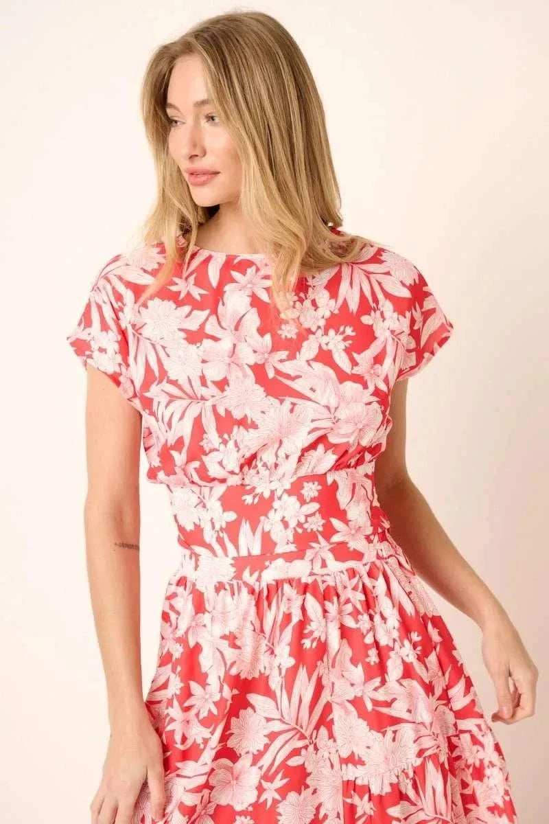 Mittoshop Tropical Print Top and Skirt Set - ShalayeFashion