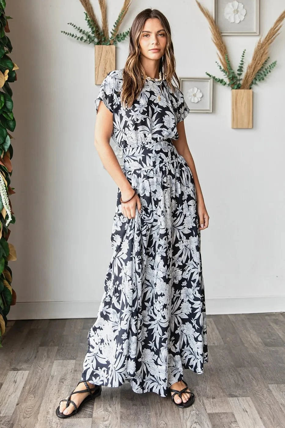 Mittoshop Tropical Print Top and Skirt Set - ShalayeFashion