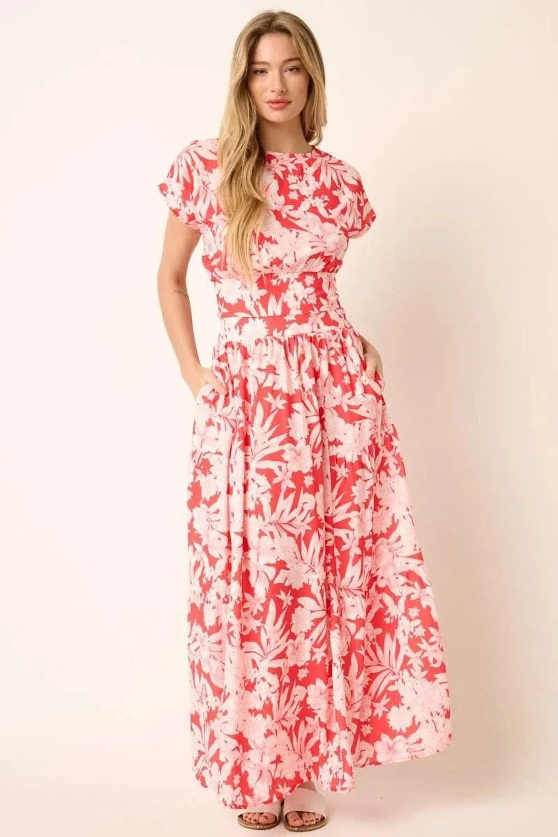 Mittoshop Tropical Print Top and Skirt Set - ShalayeFashion