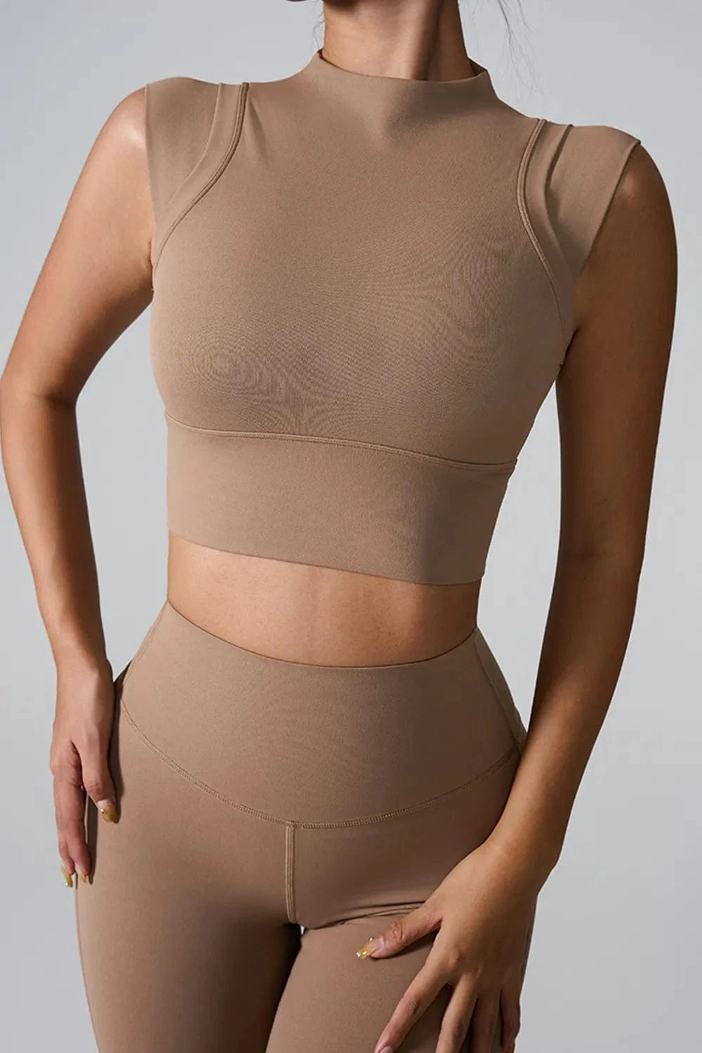 Mock Neck Active Tank - ShalayeFashion