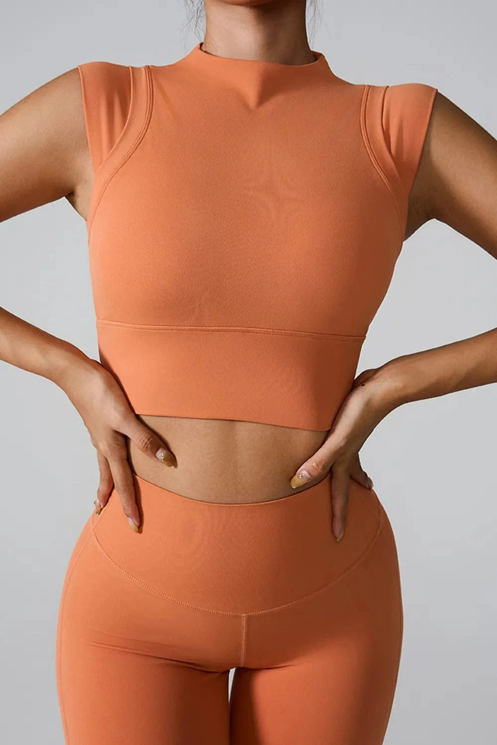 Mock Neck Active Tank - ShalayeFashion