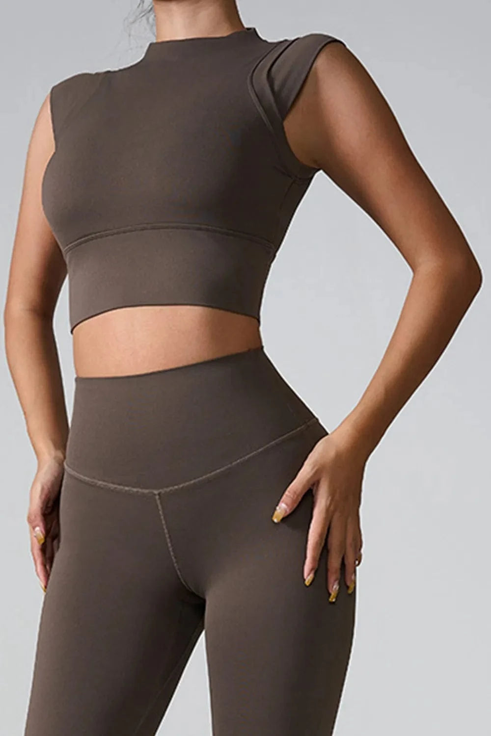 Mock Neck Active Tank - ShalayeFashion