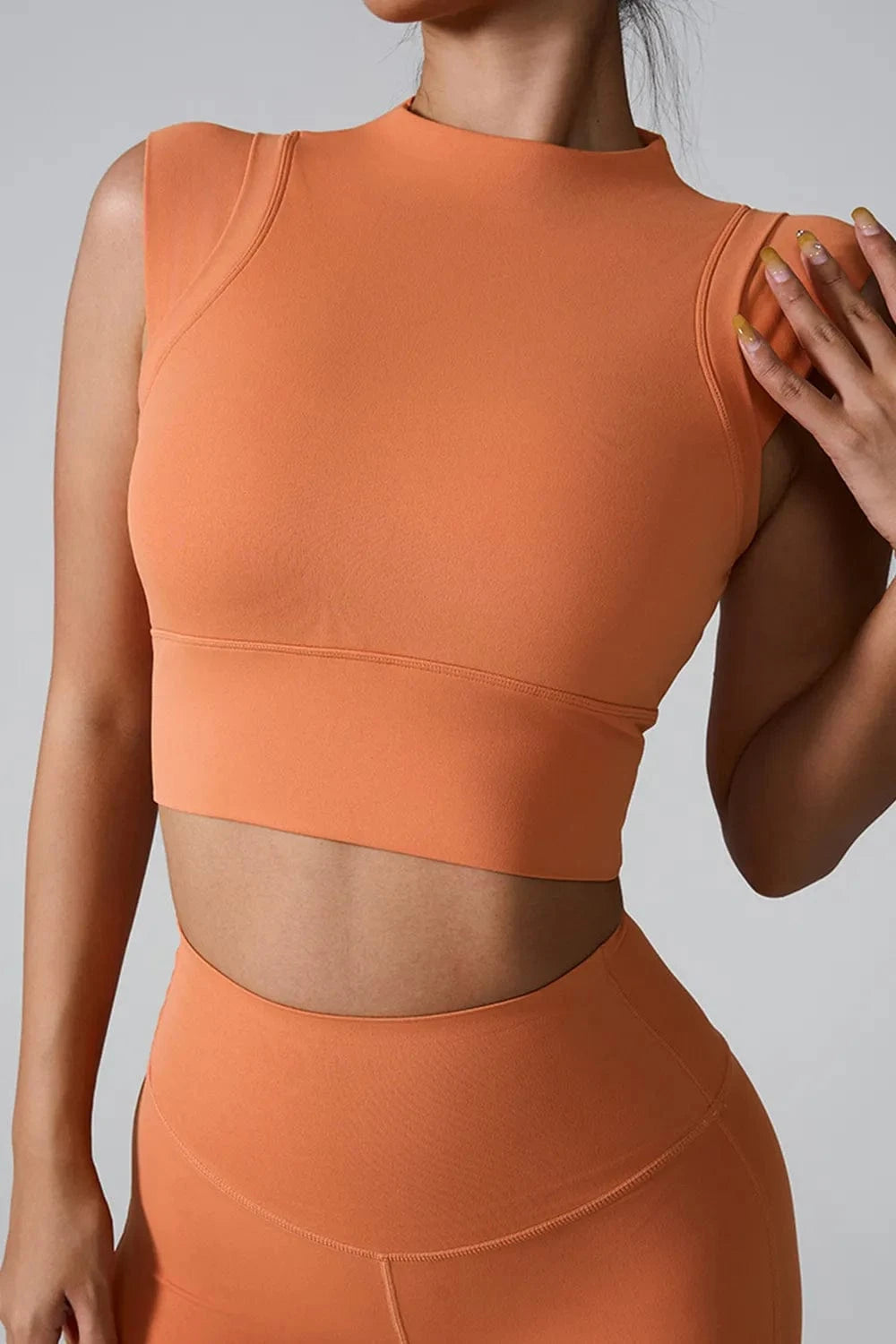 Mock Neck Active Tank - ShalayeFashion