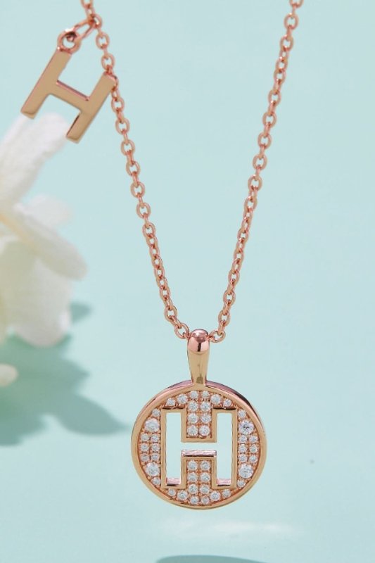 Moissanite A to J Pendant Necklace - ShalayeFashion