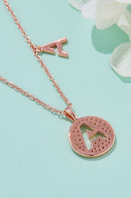 Moissanite A to J Pendant Necklace - ShalayeFashion