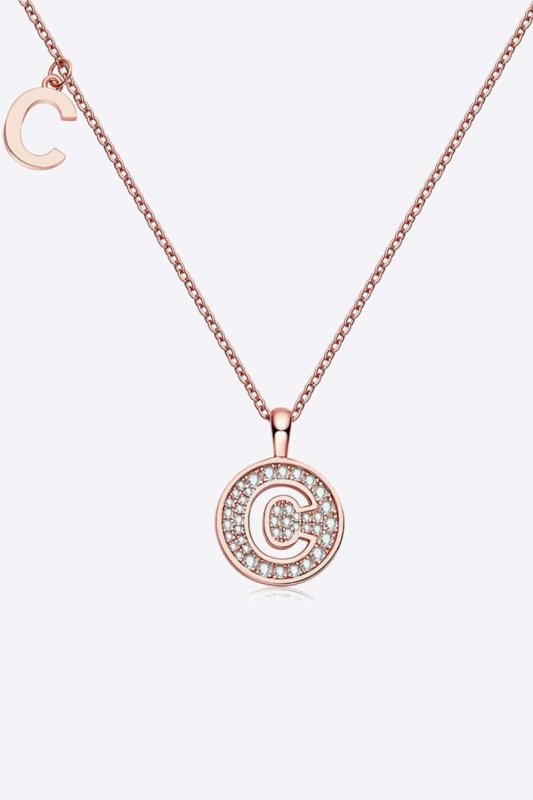 Moissanite A to J Pendant Necklace - ShalayeFashion