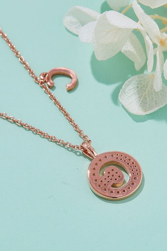 Moissanite A to J Pendant Necklace - ShalayeFashion