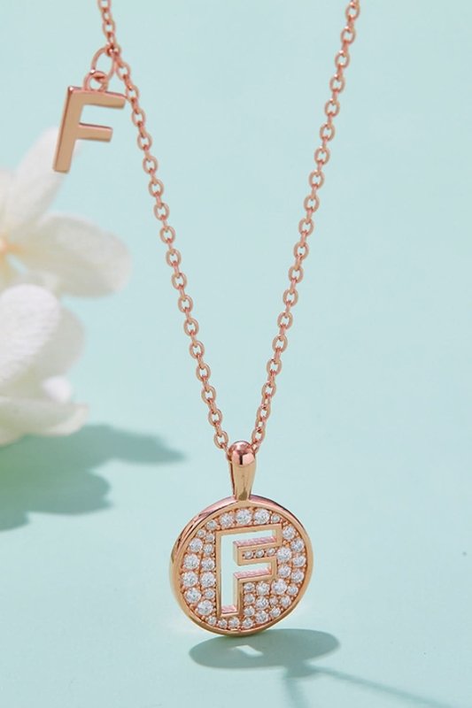 Moissanite A to J Pendant Necklace - ShalayeFashion
