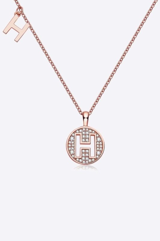 Moissanite A to J Pendant Necklace - ShalayeFashion