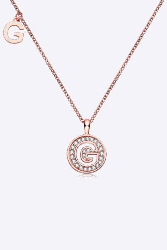 Moissanite A to J Pendant Necklace - ShalayeFashion