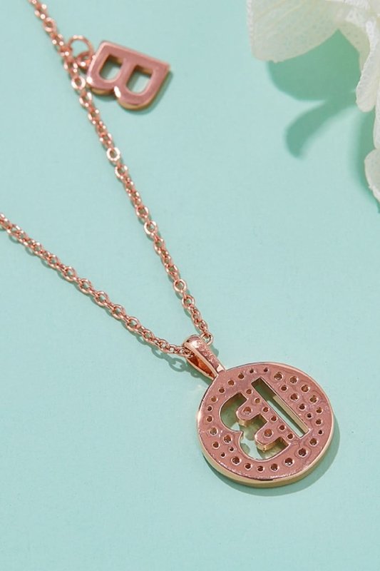 Moissanite A to J Pendant Necklace - ShalayeFashion