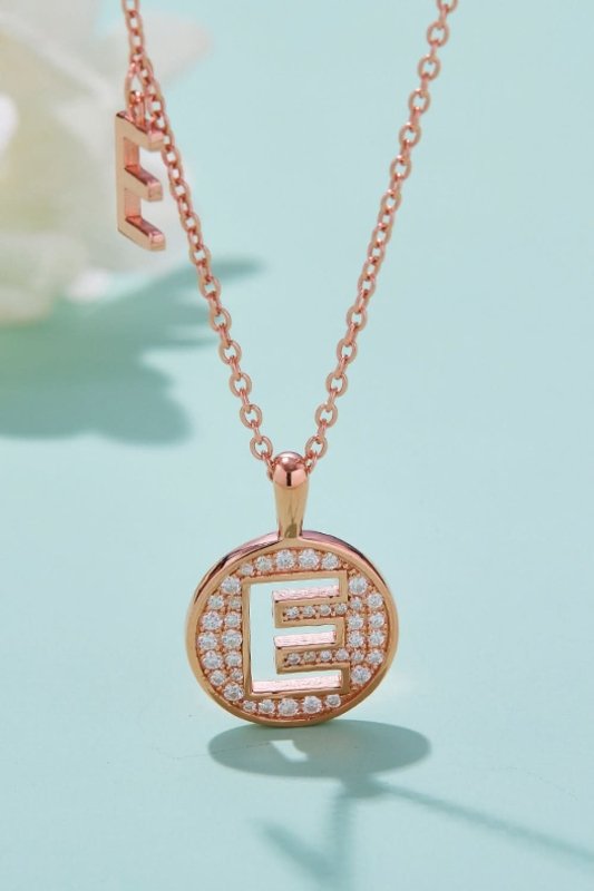Moissanite A to J Pendant Necklace - ShalayeFashion