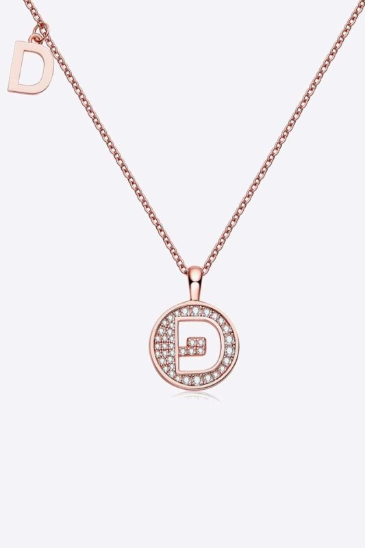 Moissanite A to J Pendant Necklace - ShalayeFashion