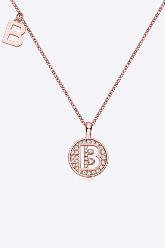 Moissanite A to J Pendant Necklace - ShalayeFashion