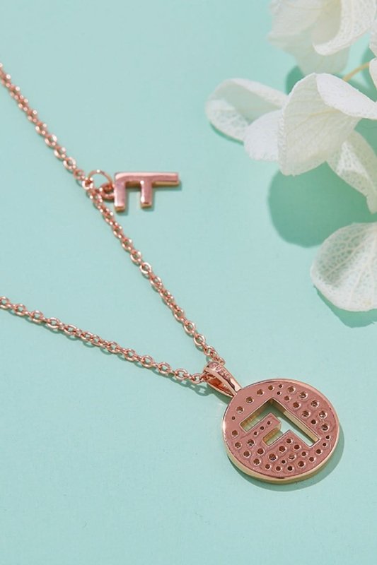 Moissanite A to J Pendant Necklace - ShalayeFashion