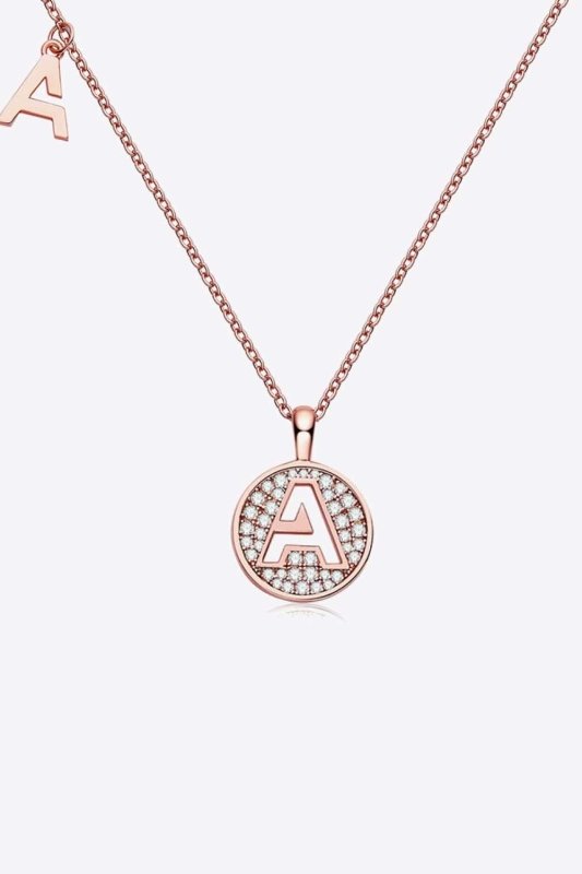 Moissanite A to J Pendant Necklace - ShalayeFashion