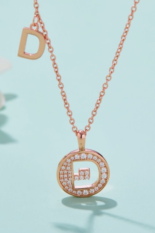 Moissanite A to J Pendant Necklace - ShalayeFashion