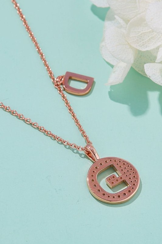 Moissanite A to J Pendant Necklace - ShalayeFashion