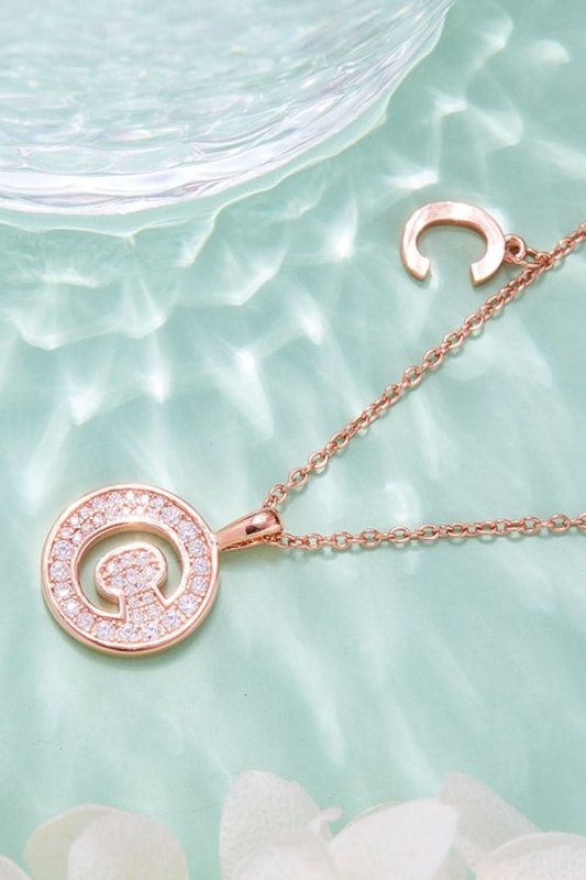 Moissanite A to J Pendant Necklace - ShalayeFashion
