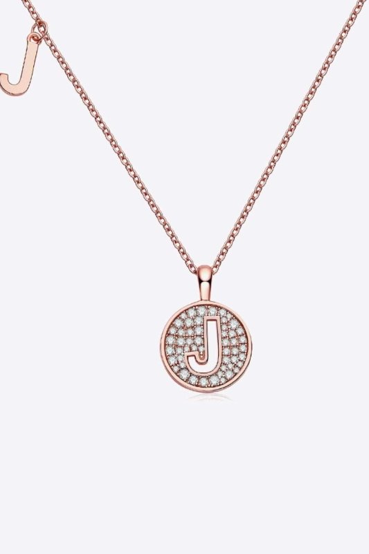 Moissanite A to J Pendant Necklace - ShalayeFashion