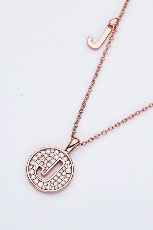 Moissanite A to J Pendant Necklace - ShalayeFashion