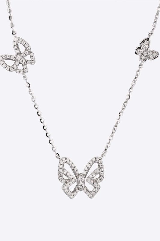 Moissanite Butterfly Shape Necklace - ShalayeFashion