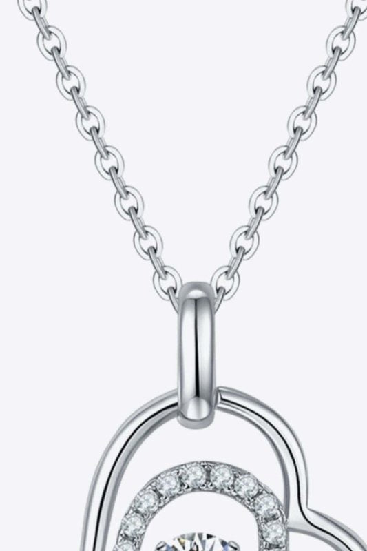 Moissanite Heart Pendant Necklace - ShalayeFashion