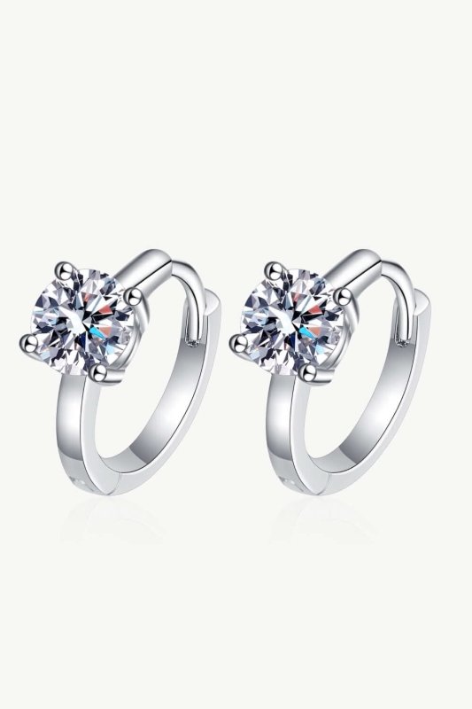 Moissanite Huggie Earrings - ShalayeFashion