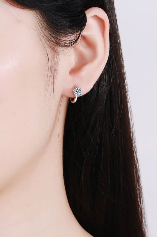 Moissanite Huggie Earrings - ShalayeFashion