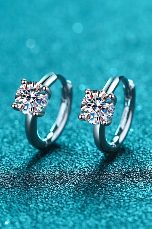 Moissanite Huggie Earrings - ShalayeFashion