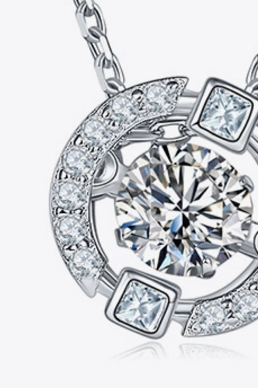 Moissanite Pendant Chain - Link Necklace - ShalayeFashion