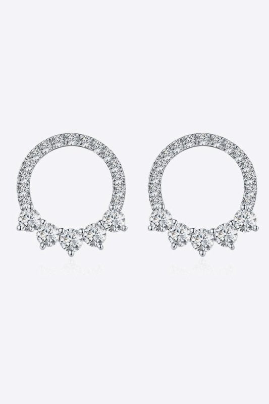 Moissanite Platinum - Plated Earrings - ShalayeFashion