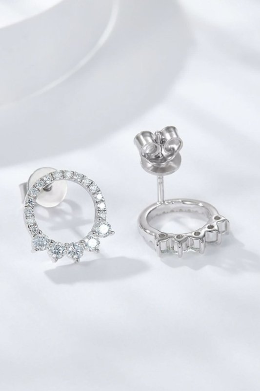 Moissanite Platinum - Plated Earrings - ShalayeFashion