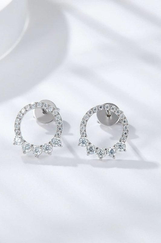 Moissanite Platinum - Plated Earrings - ShalayeFashion