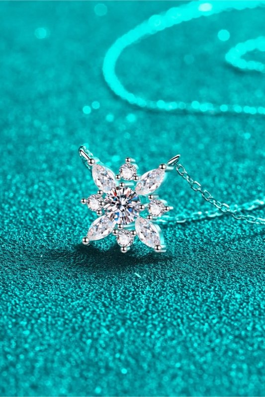 Moissanite Rhodium - Plated Necklace - ShalayeFashion