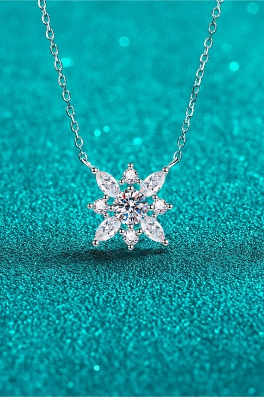 Moissanite Rhodium - Plated Necklace - ShalayeFashion
