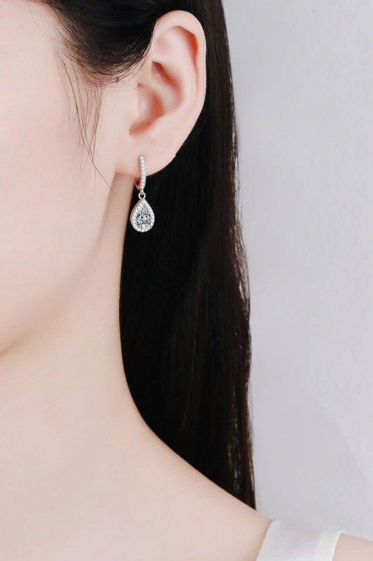 Moissanite Teardrop Earrings - ShalayeFashion