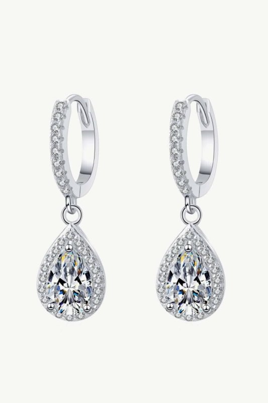 Moissanite Teardrop Earrings - ShalayeFashion