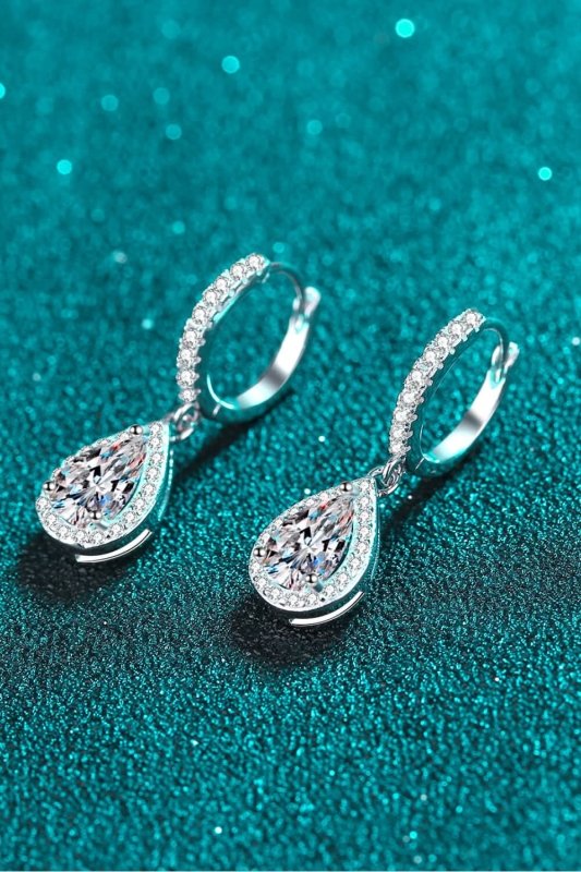 Moissanite Teardrop Earrings - ShalayeFashion