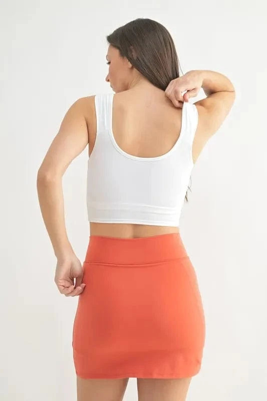 MONO B Ruched Front Active Tank - ShalayeFashion