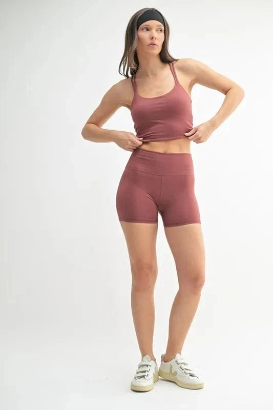 MONO B Venice Cloud Light Contour Biker Shorts - ShalayeFashion
