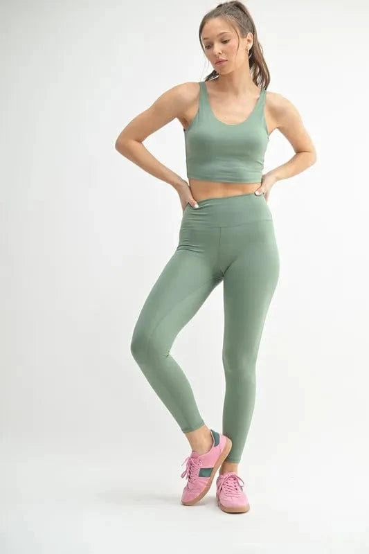 MONO B Venice Cloud Light Contour High - Waisted Leggings - ShalayeFashion