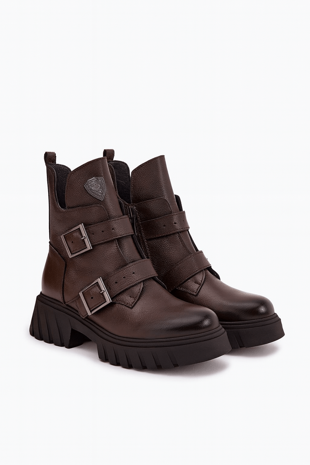 Natural Leather Ankle Boots Women Felt - ShalayeFashion