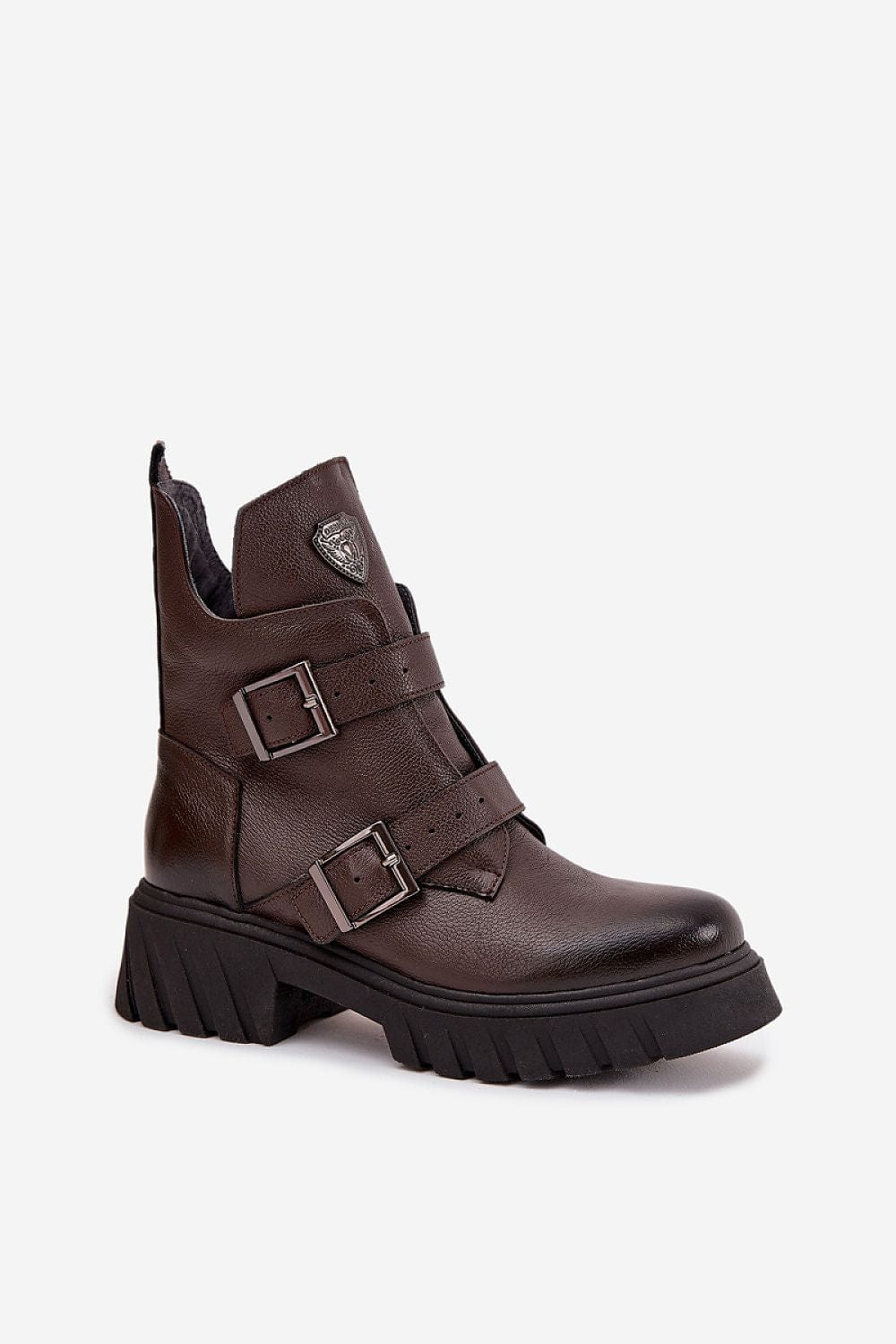Natural Leather Ankle Boots Women Felt - ShalayeFashion