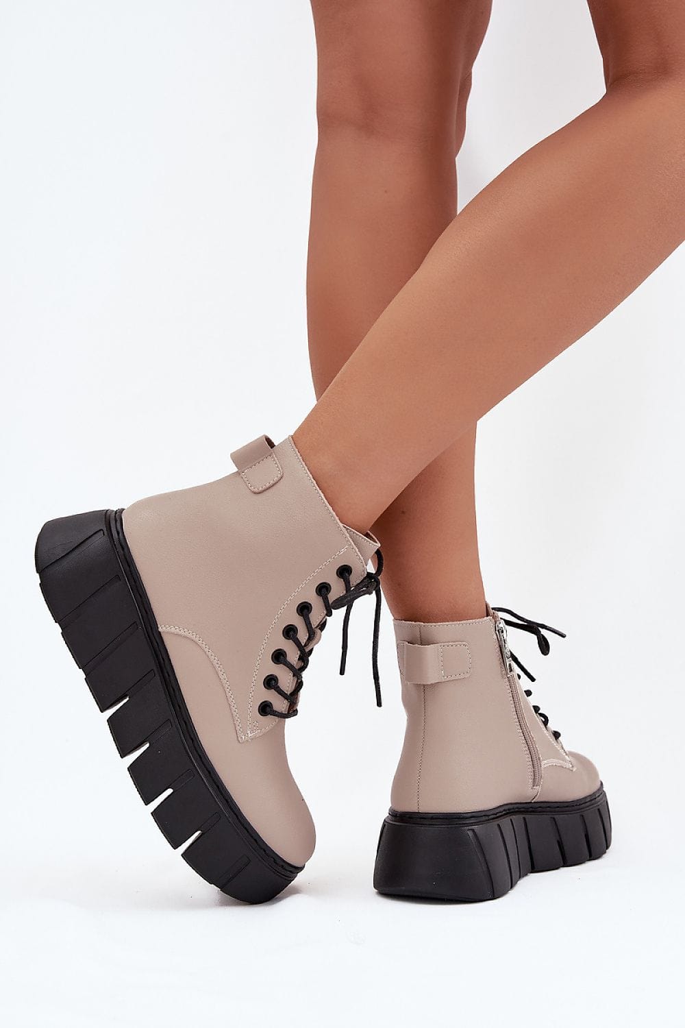 Natural Leather Platform Boots Women Warm - ShalayeFashion