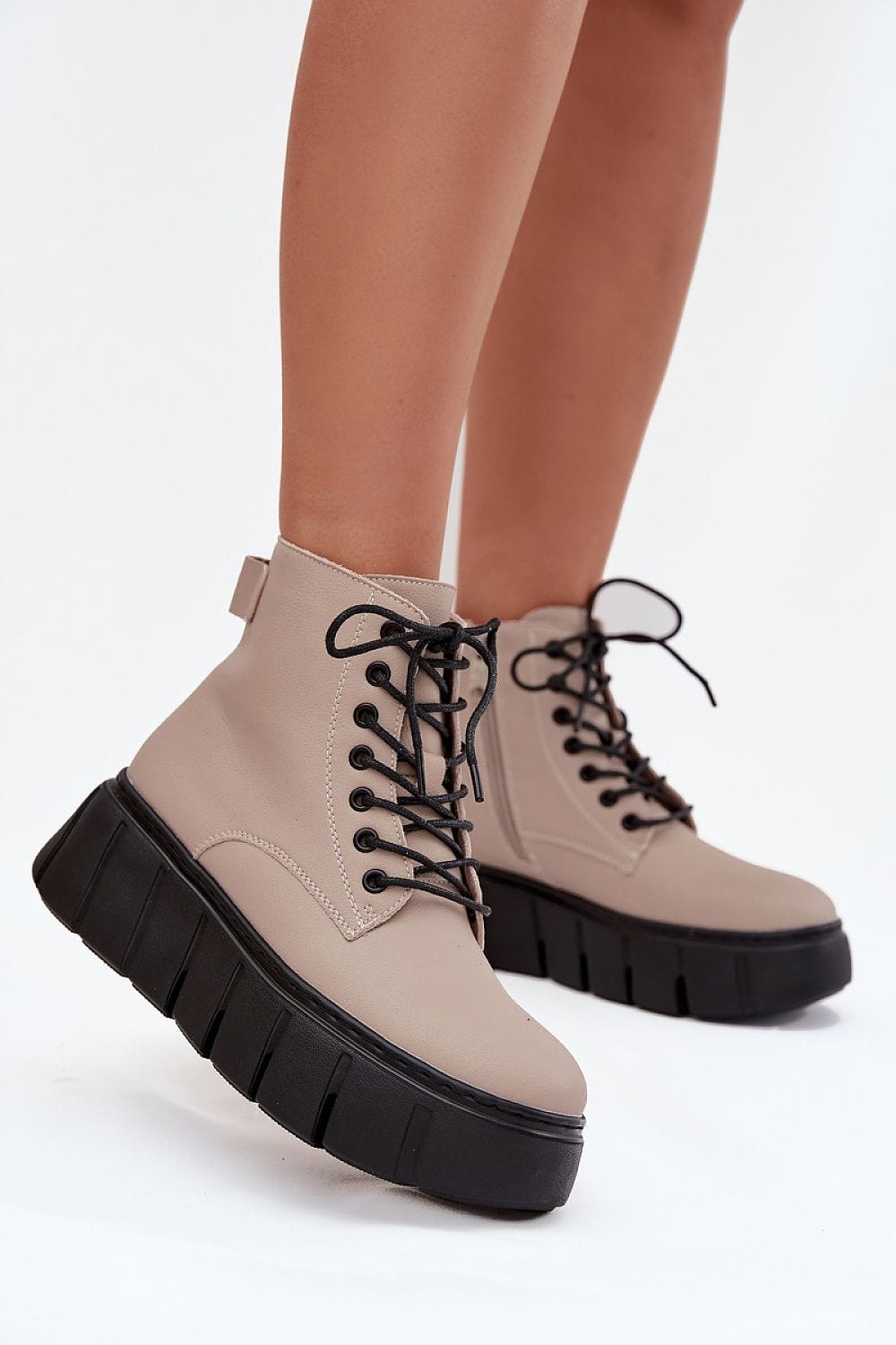 Natural Leather Platform Boots Women Warm - ShalayeFashion