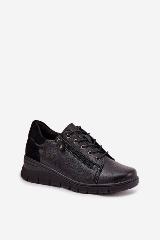 Natural Leather Wedge Shoes Women Comfort - ShalayeFashion